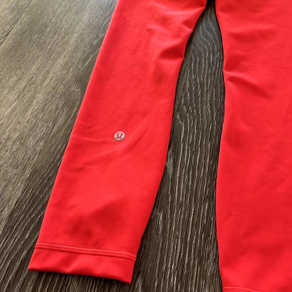 EUC Lululemon Wunder Train High-Rise Crop 23” Leggings Hot Heat Red Size 2 Train - Picture 9 of 15